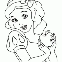 Branca de Neve para imprimir e colorir