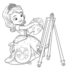 Princesa Sofia para imprimir e colorir