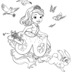 Princesa Sofia para imprimir e colorir
