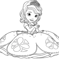 Princesa Sofia para imprimir e colorir