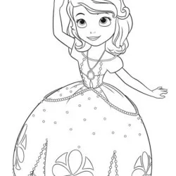 Princesa Sofia para imprimir e colorir