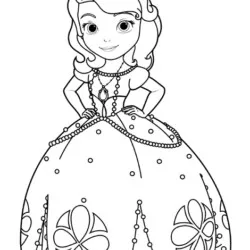 Princesa Sofia para imprimir e colorir