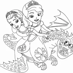 Princesa Sofia para imprimir e colorir