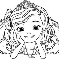 Princesa Sofia para imprimir e colorir