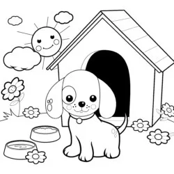 Cachorros para imprimir e colorir