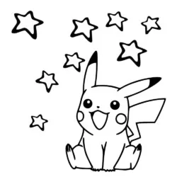Pikachu para imprimir e colorir