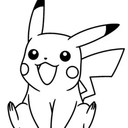 Pikachu para imprimir e colorir