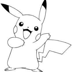 Desenhos do Pikachu para Colorir e Imprimir