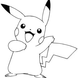 Pikachu para imprimir e colorir