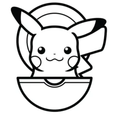 Pikachu para imprimir e colorir