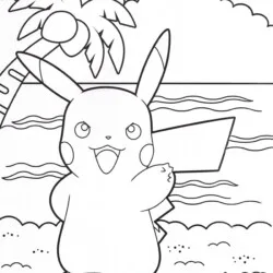 Pikachu para imprimir e colorir