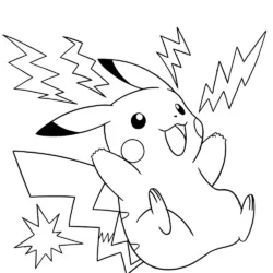 Pikachu para imprimir e colorir
