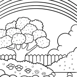 Arco-íris para imprimir e colorir
