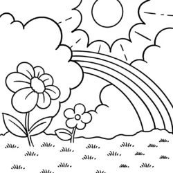 Arco-íris para imprimir e colorir