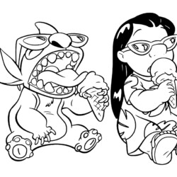 Desenhos de Lilo e Stitch para Imprimir e Colorir