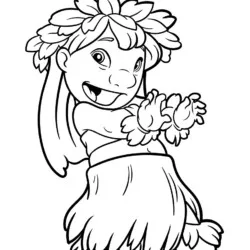 Lilo e Stitch para imprimir e colorir