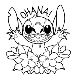 Desenhos de Lilo e Stitch para Colorir, Pintar e Imprimir