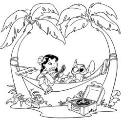 57 desenhos de Lilo e Stitch para colorir