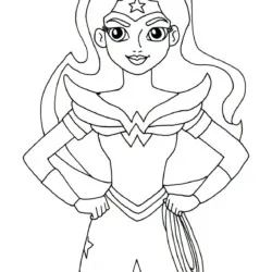 Mulher-Maravilha para imprimir e colorir