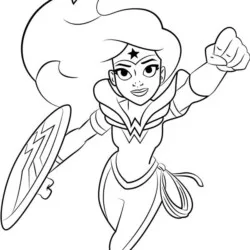 Mulher-Maravilha para imprimir e colorir