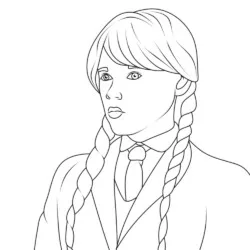 Wandinha para imprimir e colorir