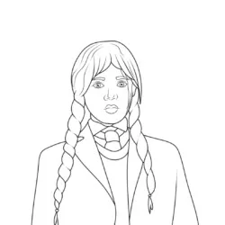 Wandinha para imprimir e colorir
