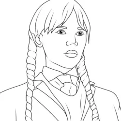 Wandinha para imprimir e colorir
