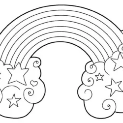 Arco-íris para imprimir e colorir
