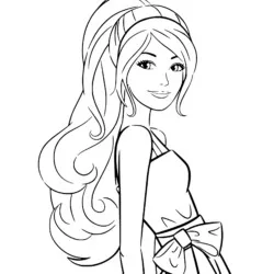 Barbie para imprimir e colorir