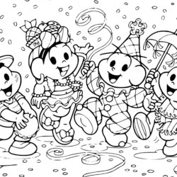Carnaval para imprimir e colorir