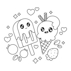 Caderno de Desenhos Kawaii para Imprimir e Colorir - B20 Conteúdos Digitais