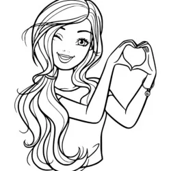 Barbie para imprimir e colorir