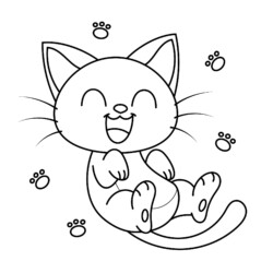 Desenho de Colorir com números: Gato para colorir