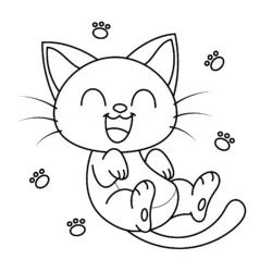 Gato para imprimir e colorir