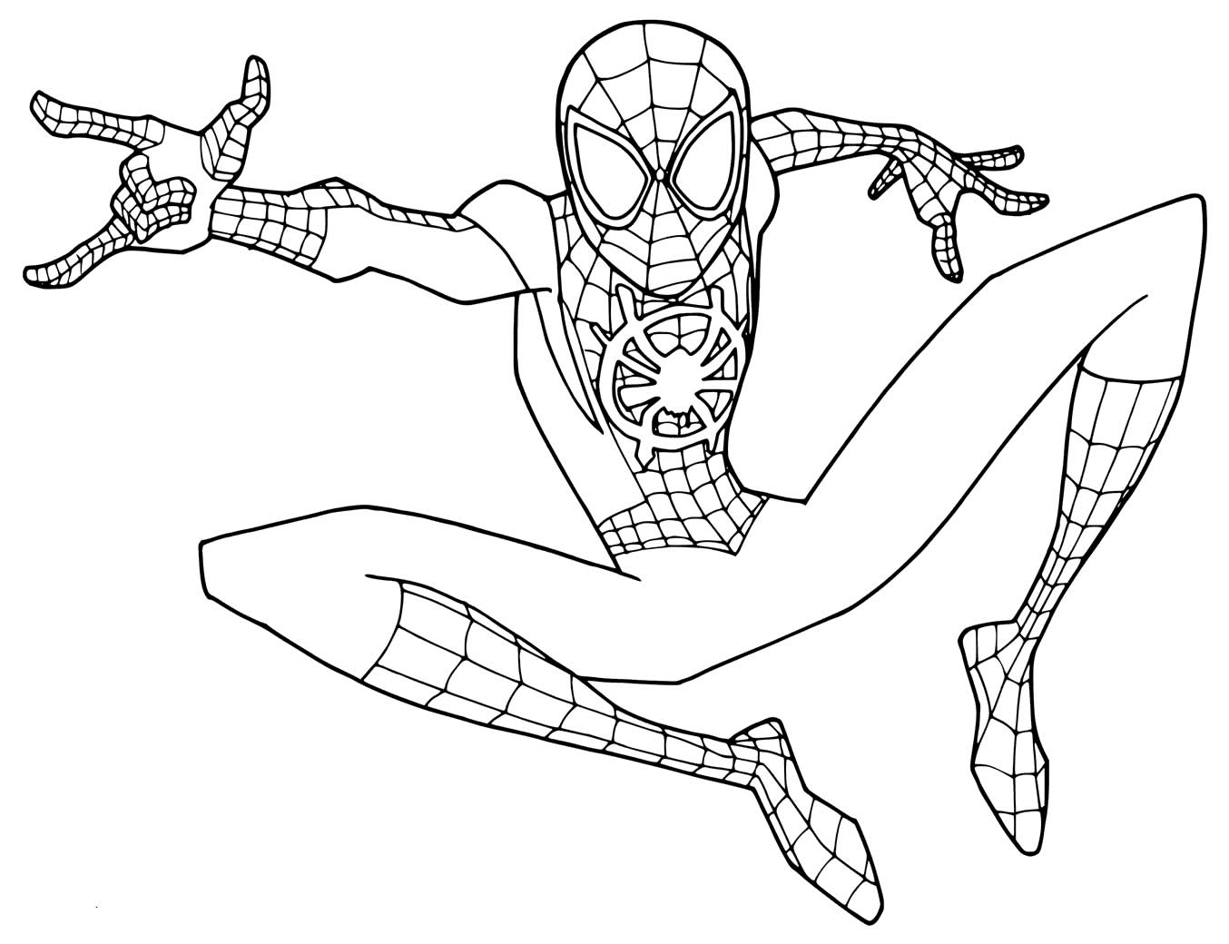 desenho homem aranha para colorir