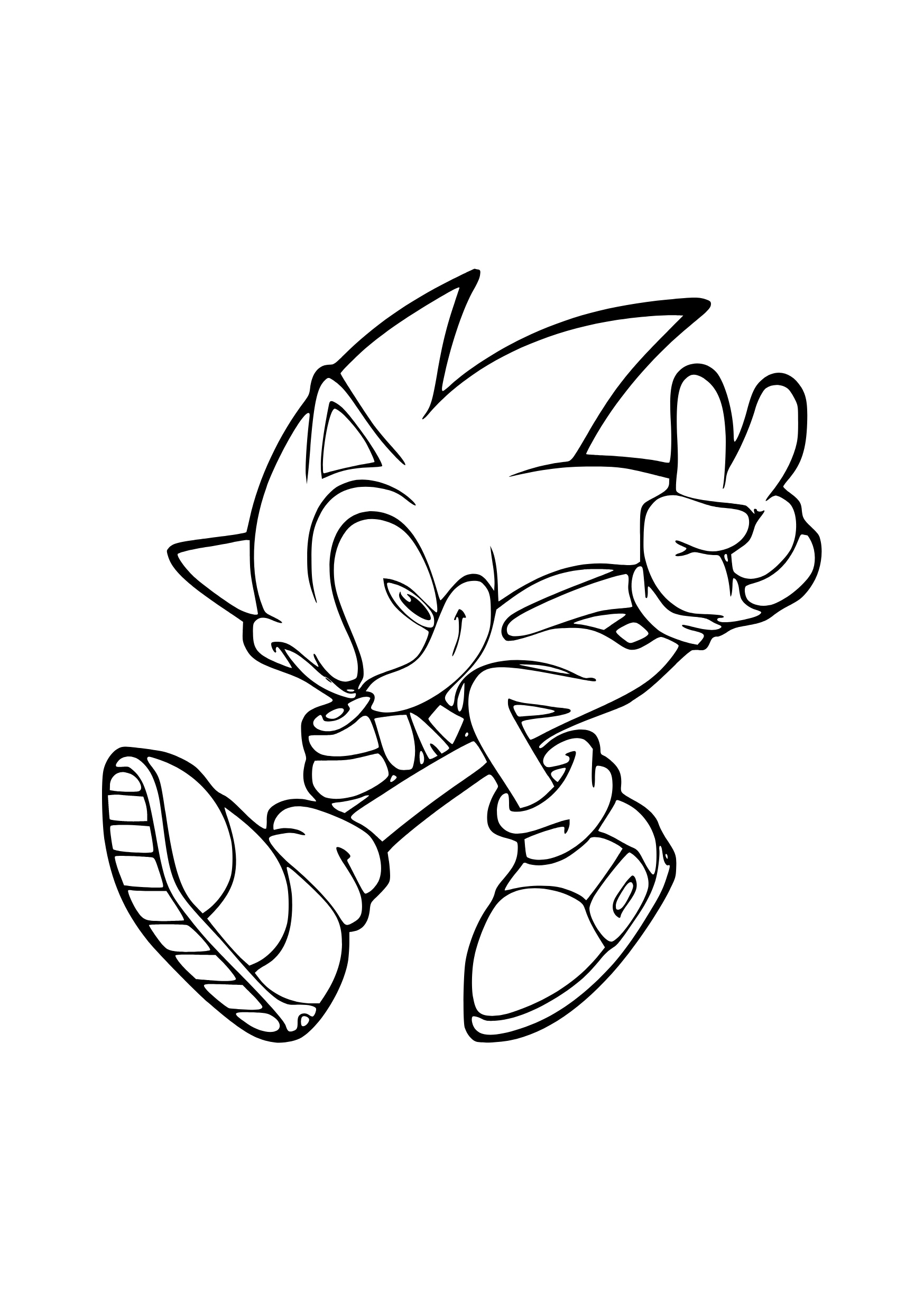 sonic desenho para colorir