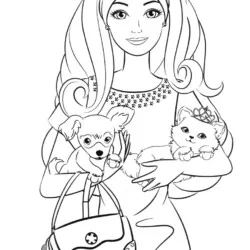 Barbie para imprimir e colorir