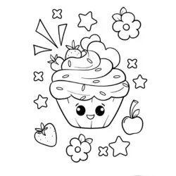 Kawaii para imprimir e colorir