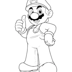 Mario para imprimir e colorir