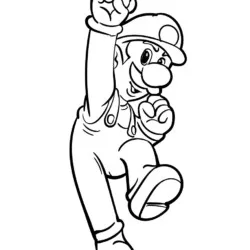 Mario para imprimir e colorir