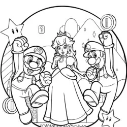 Mario para imprimir e colorir