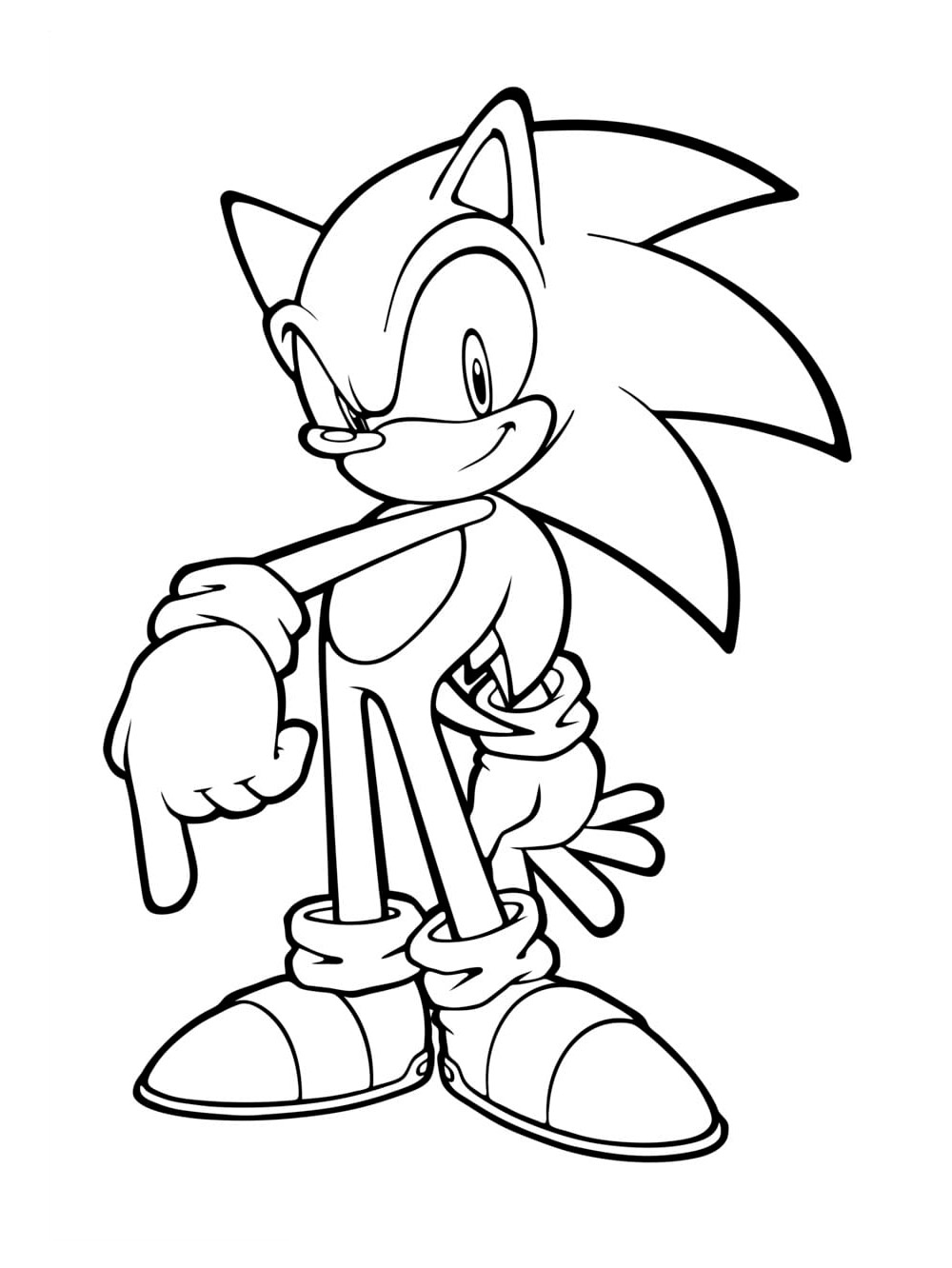 desenho para colorir sonic