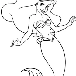 Ariel para imprimir e colorir