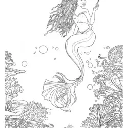 Ariel para imprimir e colorir