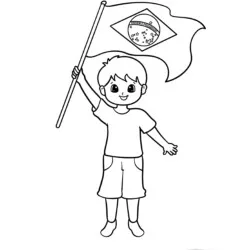 desenho de Bandeira do Brasil