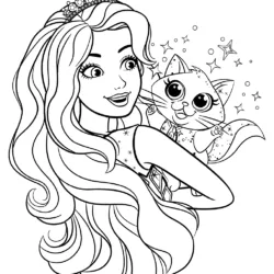 Barbie para imprimir e colorir