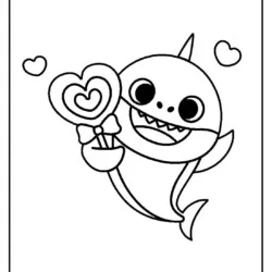 Baby Shark para imprimir e colorir