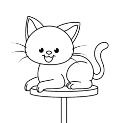 ▷ Desenhos de Gatos para colorir