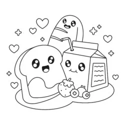 Kawaii para imprimir e colorir