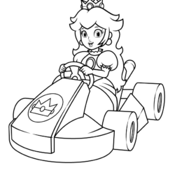 Desenhos para colorir da Princesa Peach para impressão e grátis